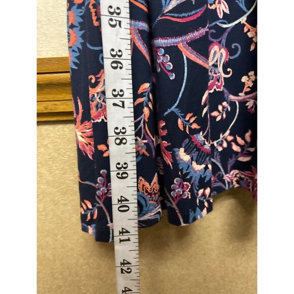 NEW! Style & CO Women's Flip Flop Blue Floral Cold Shoulder Dress Size 1X - Picture 8 of 11